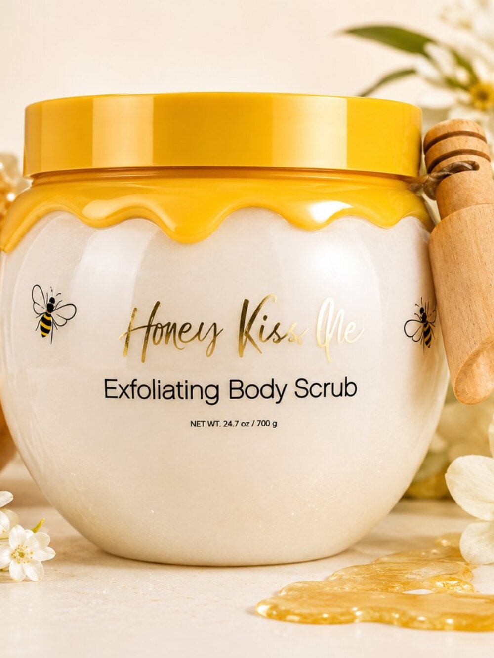 Body Prescriptions Honey Kiss Me Exfoliating Body Scrub with Wooden Scoop 24.7
